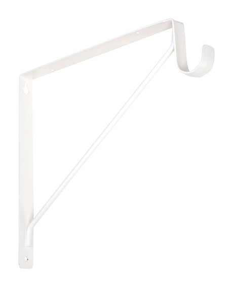 National Hardware White Steel Shelf/Rod Bracket 12.45 in. L 125 lb