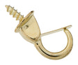 National Hardware Bright Brass Gold Steel 7/8 in. L Safety Cup Hook 10 lb 2 pk