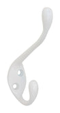 National Hardware White Zinc Heavy Duty Garment Hook 35 lb. cap. 1 pk