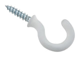 National Hardware Vinyl Coated White Steel Cup Hook 10 lb 1 pk