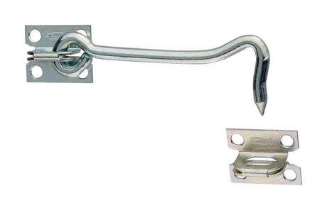 National Hardware 5 in. L Zinc-Plated Silver Steel Gate Hook w/Staples 1 pk