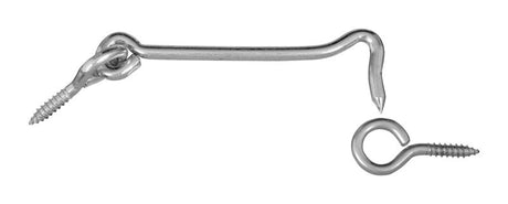 National Hardware 6 in. L Zinc-Plated Silver Steel Gate Hook w/Screw Eye 1 pk