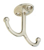 National Hardware Nickel Silver Zinc Die-Cast Undershelf Coat Hook 35 lb. cap. 1 pk