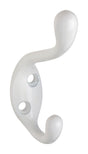 National Hardware 2.35 in. L White Zinc Heavy Duty Coat/Hat Hook 75 lb. cap. 1 pk