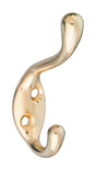 National Hardware 3.3 in. L Brass Gold Zinc Heavy Duty Garment Hook 75 lb. cap. 1 pk