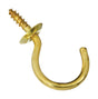 National Hardware Gold Solid Brass Cup Hook 15 lb 1 pk