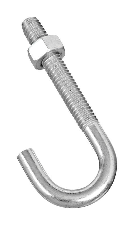 National Hardware Zinc-Plated Silver Steel 3 in. L J-Bolt 1 pk