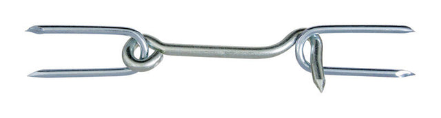 National Hardware 4 in. L Zinc-Plated Silver Steel Gate Hook w/Staples 1 pk