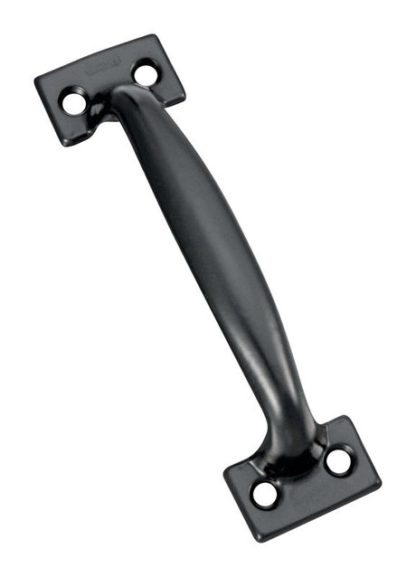 National Hardware 6-1/2 in. L Black Steel Door Pull