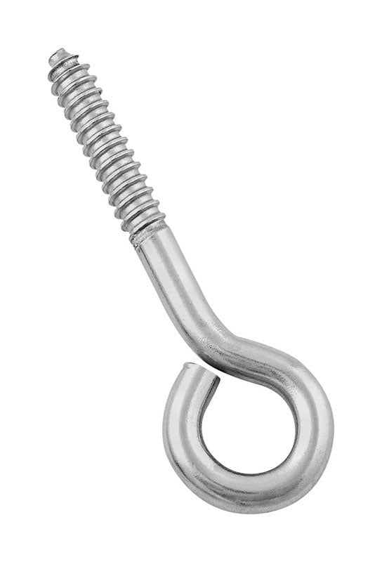 National Hardware 4.5 in. L Silver Stainless Steel Lag Screw Eye 1 pk