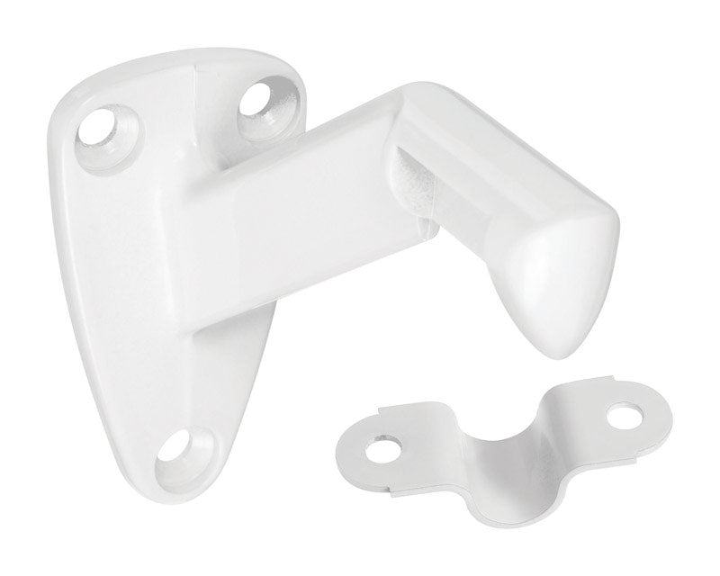 National Hardware White Zinc Die Cast w/Steel Strap Handrail Bracket