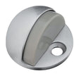 National Hardware Solid Brass w/Rubber Bumper Chrome Silver Door Stop Mounts to floor 1.75 in.