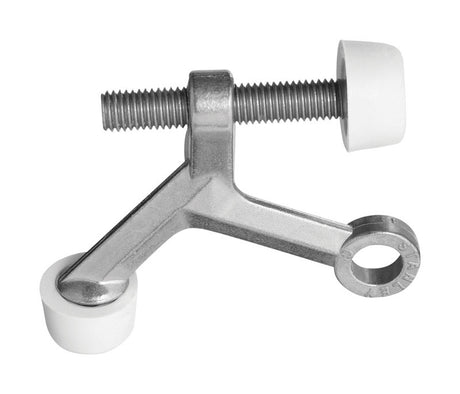 National Hardware Zinc Satin Nickel Silver Hinge Pin Door Stop Mounts to door