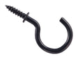 National Hardware Black Steel 1 in. L Cup Hook 13 lb 30 pk