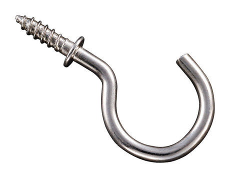 National Hardware Nickel Plated Silver Steel 1 in. L Cup Hook 13 lb 30 pk