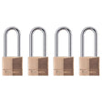 Master Lock 1-9/16 in. W Brass 4-Pin Tumbler Padlock Keyed Alike