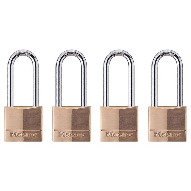 Master Lock 1-9/16 in. W Brass 4-Pin Tumbler Padlock Keyed Alike