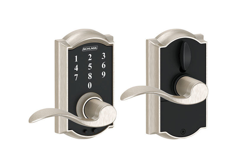 Schlage Satin Nickel Steel Electric Touch Screen Entry Lock