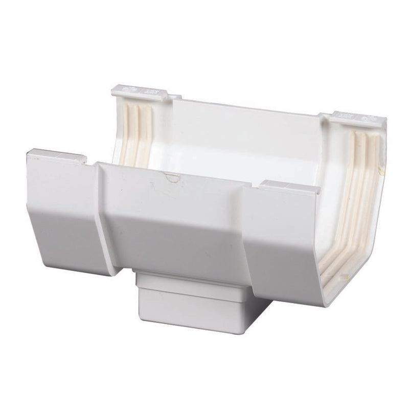 Amerimax 6.25 in. H X 5 in. W X 9 in. L White Vinyl U Gutter Drop Outlet