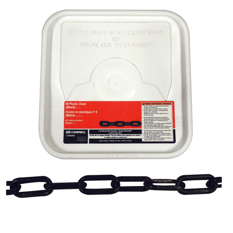 Campbell 8 Black Plastic Decorative Chain 0.29 in. D 1.5 in.