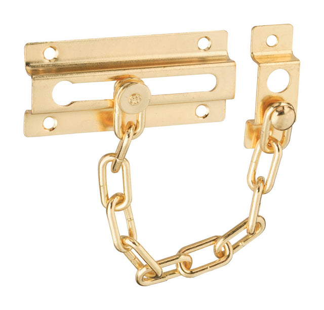 National Hardware 4 in. L Bright Brass Steel Door Chain Lock