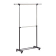 Honey-Can-Do 73 in. H X 60 in. W X 17 in. L Chrome Double Bar Garment Rack