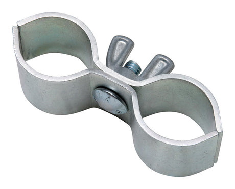 National Hardware 1.63 in. L Zinc-Plated Silver Steel Gate Pipe Clamp 1 pk