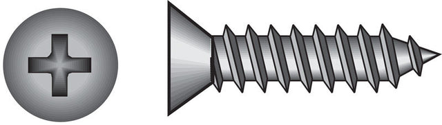 Hillman No. 8 X 3/4 in. L Phillips Flat Head Sheet Metal Screws 100 pk