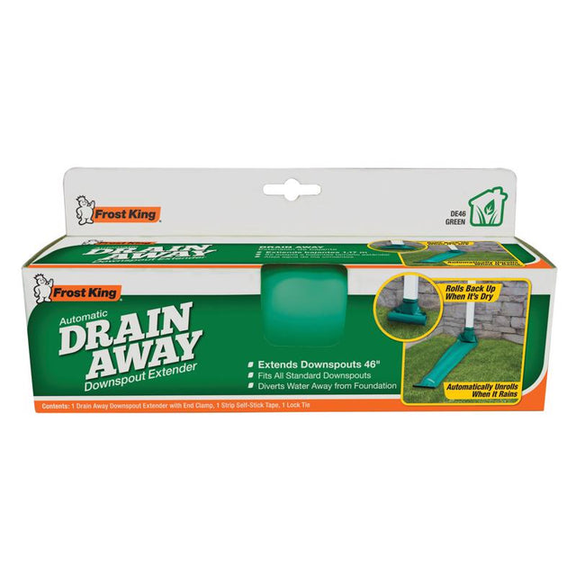 Frost King Drain Away 0.1 in. H X 9 in. W X 46 in. L Green Vinyl Downspout Extension