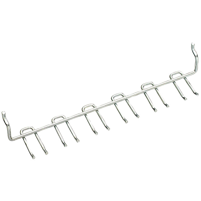 Crawford Zinc Plated Silver Steel 1.6 in. Multi-Tool Peg Hook Rack 1 pk