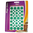 Magic Sliders Felt Self Adhesive Protective Pads Green Round 46 pk