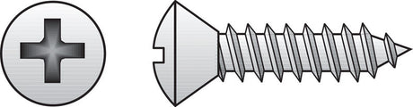 Hillman No. 8 X 1-1/4 in. L Phillips Oval Head Sheet Metal Screws 100 pk