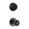 Kwikset Polo Venetian Bronze Entry Knob and Single Cylinder Deadbolt 1-3/4 in.