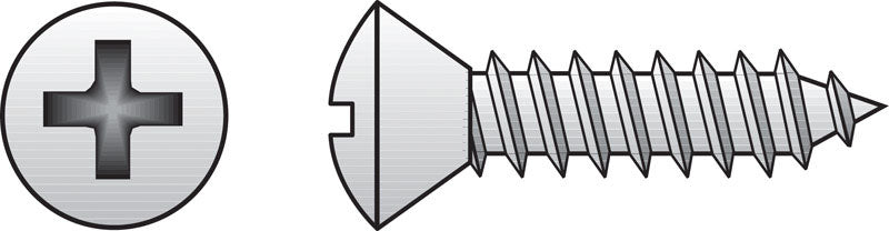 Hillman No. 10 X 1 in. L Phillips Oval Head Sheet Metal Screws 100 pk