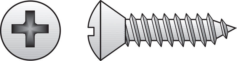 Hillman No. 10 X 1-1/4 in. L Phillips Oval Head Sheet Metal Screws 100 pk