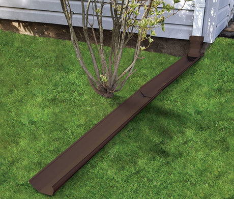 Frost King Tilt N' Drain 2 in. H X 5.5 in. W X 6 ft. L Brown Vinyl Downspout Extension