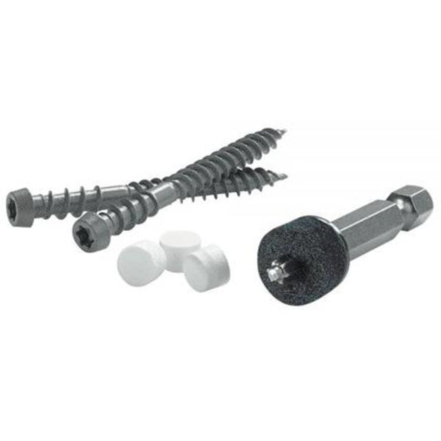 Cortex Azek No. 9 X 2 in. L Star Square Head Trim Screws with Plugs 1 pk