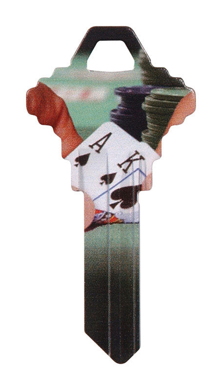 Hillman Wackey Poker House/Office Universal Key Blank Single