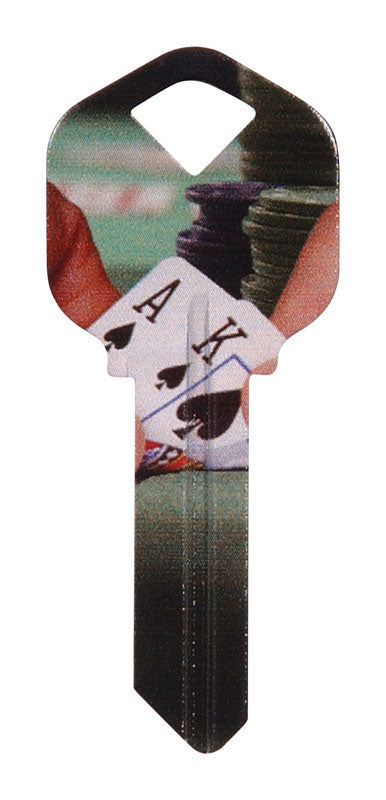 Hillman Wackey Poker House/Office Universal Key Blank Single