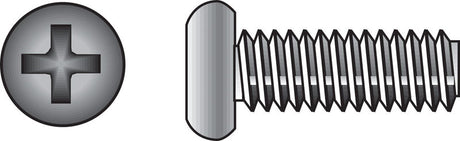 Hillman No. 8-32 X 1/2 in. L Phillips Pan Head Stainless Steel Machine Screws 100 pk