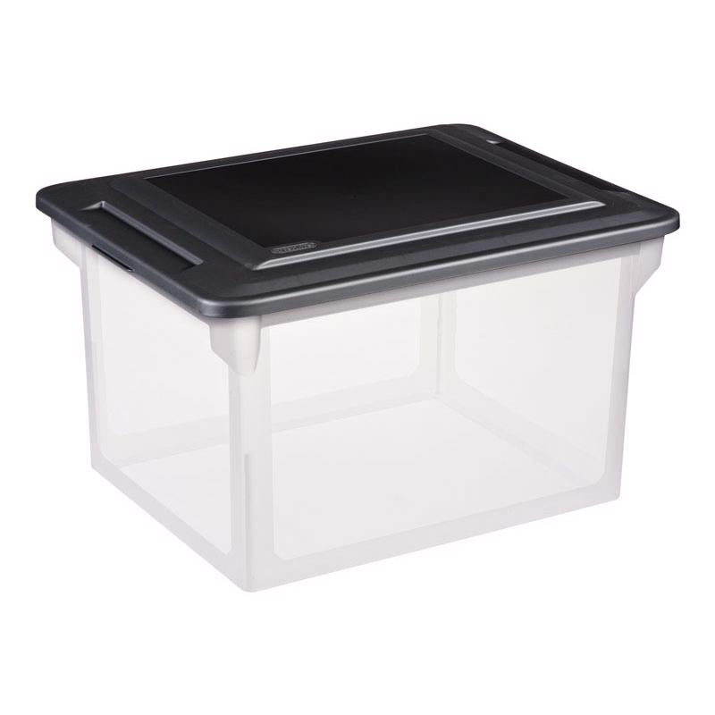 Sterilite 4.4 cu ft Black/Clear Storage Unit 11 in. H X 14 in. W X 18.5 in. D Stackable