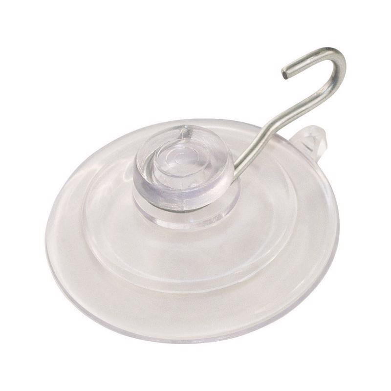 Hillman Medium Clear Metal/Plastic 1-3/4 in. L Hook 3 lb 1 pk