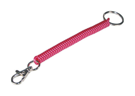 HILLMAN Metal/Plastic Assorted Wrist Coil Key Chain