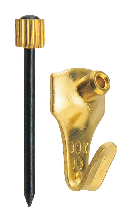 OOK Brass-Plated Blue Picture Hanger 10 lb 4 pk