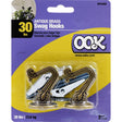 OOK Medium Antique Brass Gold Steel 1-1/2 in. L Swag Hook 30 lb 2 pk