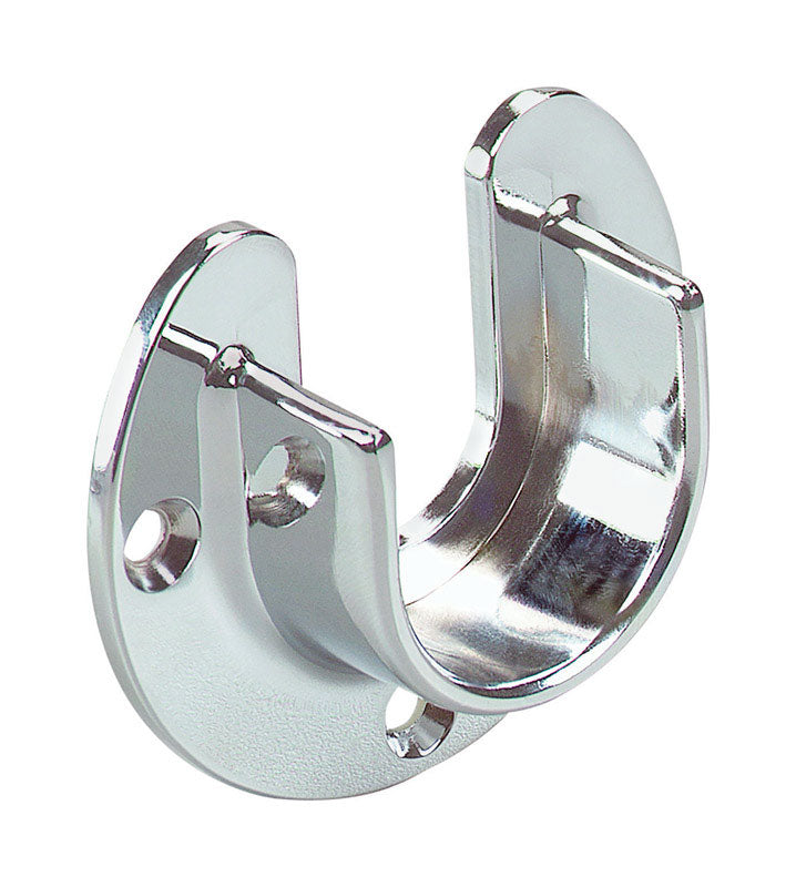 Knape & Vogt 2-1/4 in. L X 1-5/16 in. D Polished Chrome Steel Closet Rod Flange