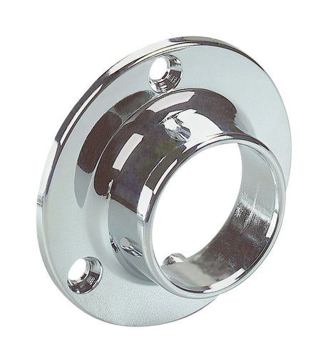 Knape & Vogt 1-1/8 in. L X 1-5/16 in. D Polished Chrome Steel Closet Rod Flange