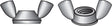 Hillman 1/4 in. Cold Forged Stainless Steel USS Wing Nut 50 pk