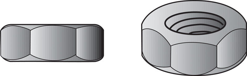 Hillman 6 in. Stainless Steel SAE Screw Nut 100 pk
