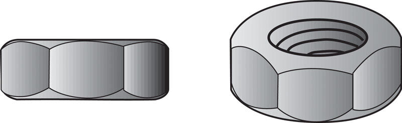 Hillman 10 in. Stainless Steel SAE Screw Nut 100 pk